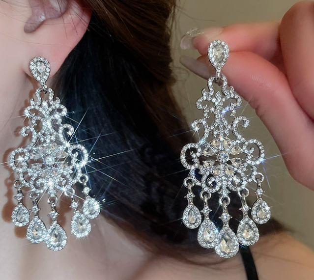 Korean Trendy Pair High Class Pearl Elegant Bridal Wedding Earring