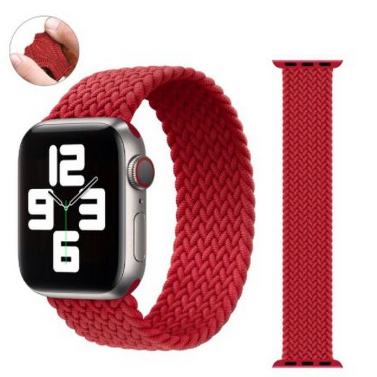 STRAP Elastic Sports Braided Solo Nylon strap Compatible For APPLE 42/44mm 45mm Series 1/2/3/4/5/6/7/8/9 SE – View 8 – Acc...