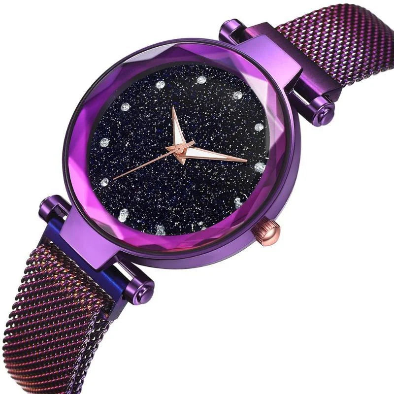 Trendy Sports Look Magnetic Strap Starry Watch For Women – Lifestyle – Buy Accessories Pakistan | Hanaya