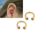 TRAGUS 2 Pieces Cartilage Helix 8mm LOBE Stud Tragus Ear Piercing ORBITAL HELIX SNUG DAITH ROOK Plug Earring – Close Up – ...