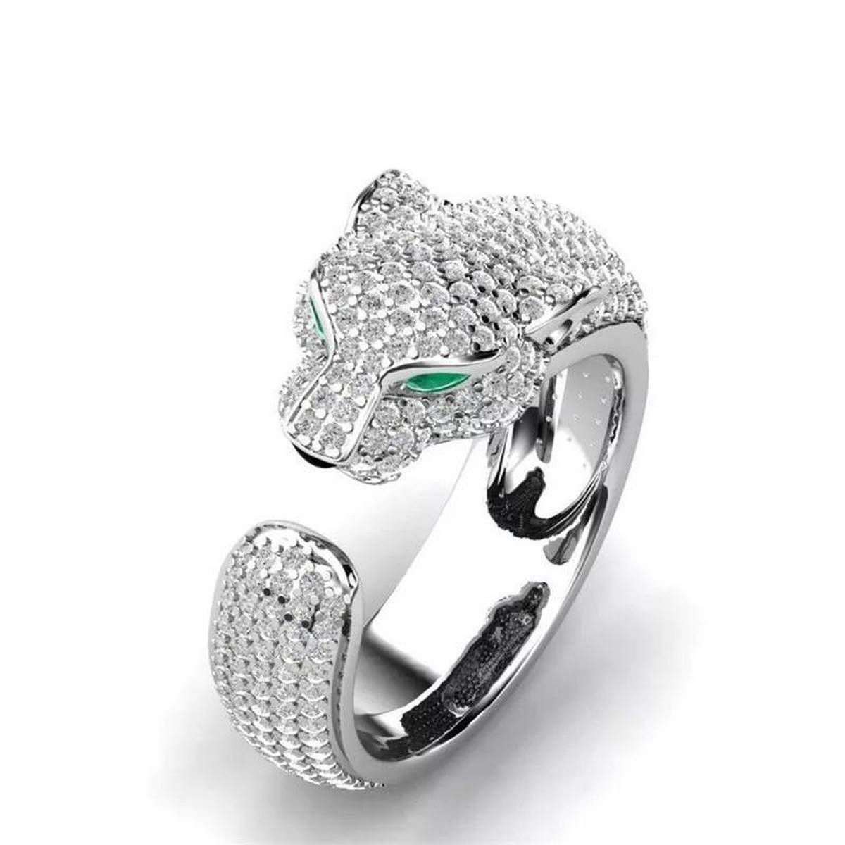 Trendy High Class Adjustable Silver Gem CZ Ring For Women – Accessories Online in Pakistan | Hanaya