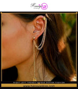 Right & Left Trendy Unique Design Fashion Vintage Golden Ear Loves – Earrings Online in Pakistan | Hanaya