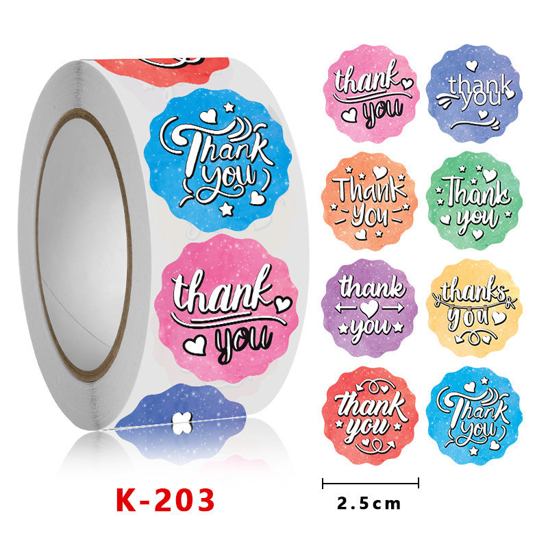 100 pcs 25mm round thank you stickers – packaging seals for small business Pakistan – Hanaya Store