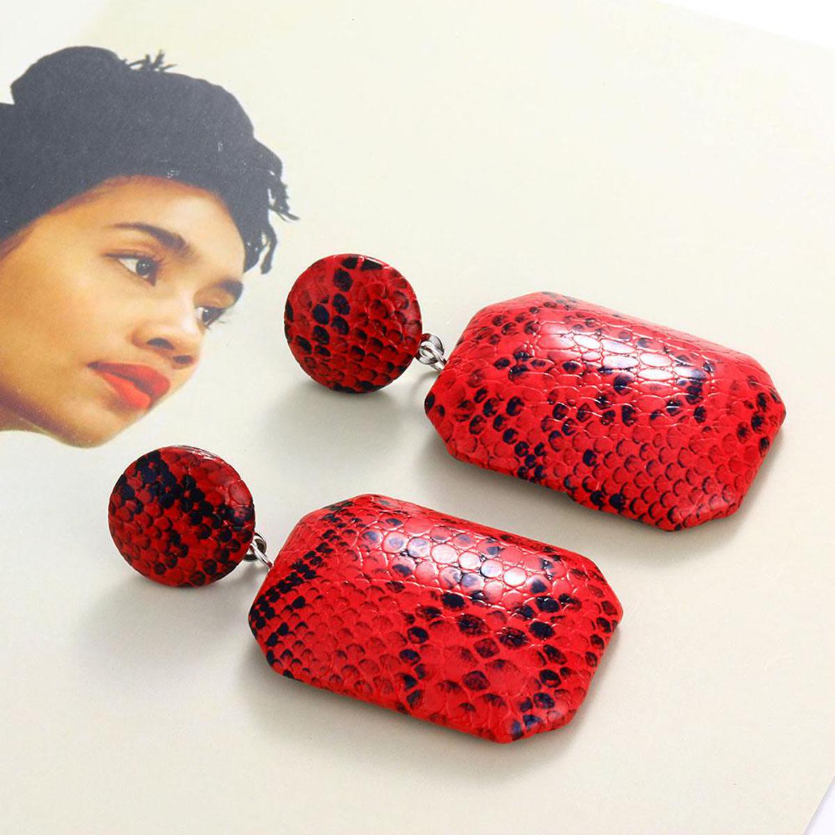 Trendy Classy Leathery Look Earring – Earrings Online in Pakistan | Hanaya