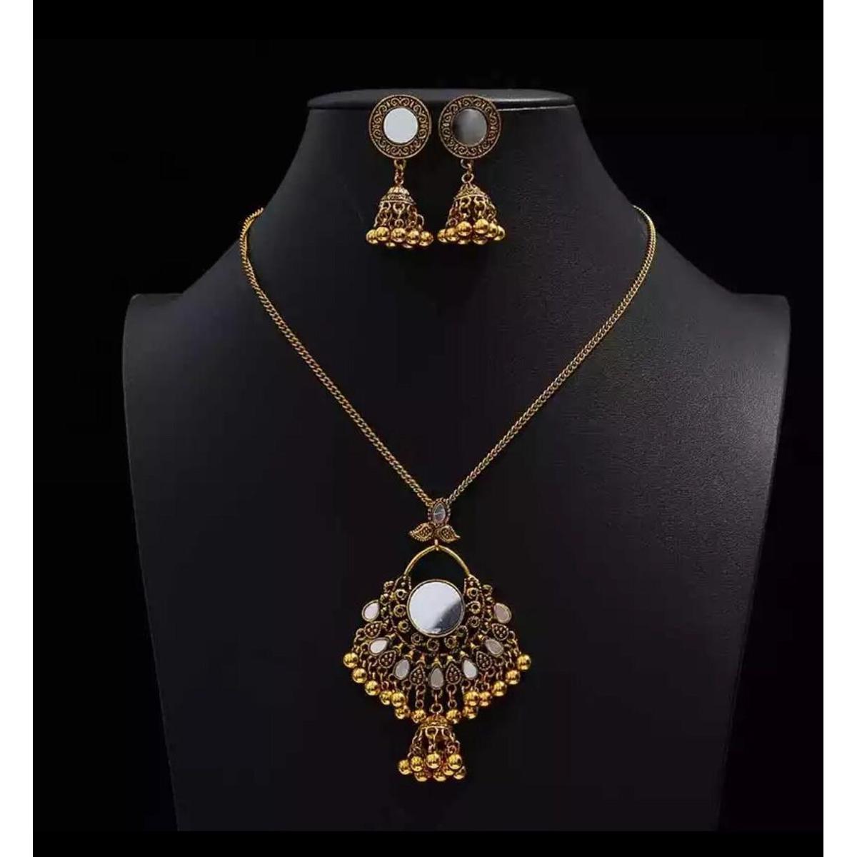Antique Classy Trendy Vintage Elegant Set - 2 X Earring & 1 X Necklace – Lifestyle – Buy Accessories Pakistan | Hanaya