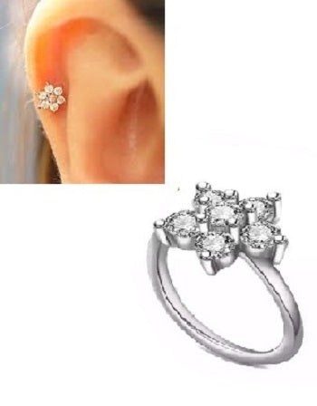 Cartilage Piercing Clicker – 0.8mm Thin Stud Tragus Earring for Women – Close Up – Earrings | Hanaya Pakistan