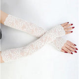 Fishnet Lace Hollow Elasticity UV Protection Fingerless fishnet gloves mittens ladies gloves women gloves gloves fingerles...