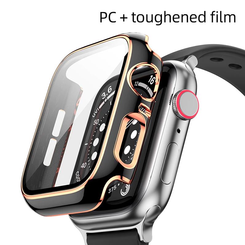 360 Protection With Glass Front Premium Quality Bumper Case Protector Compatible for APPLE iwatch 44mm Series 4/5/6 – Clos...