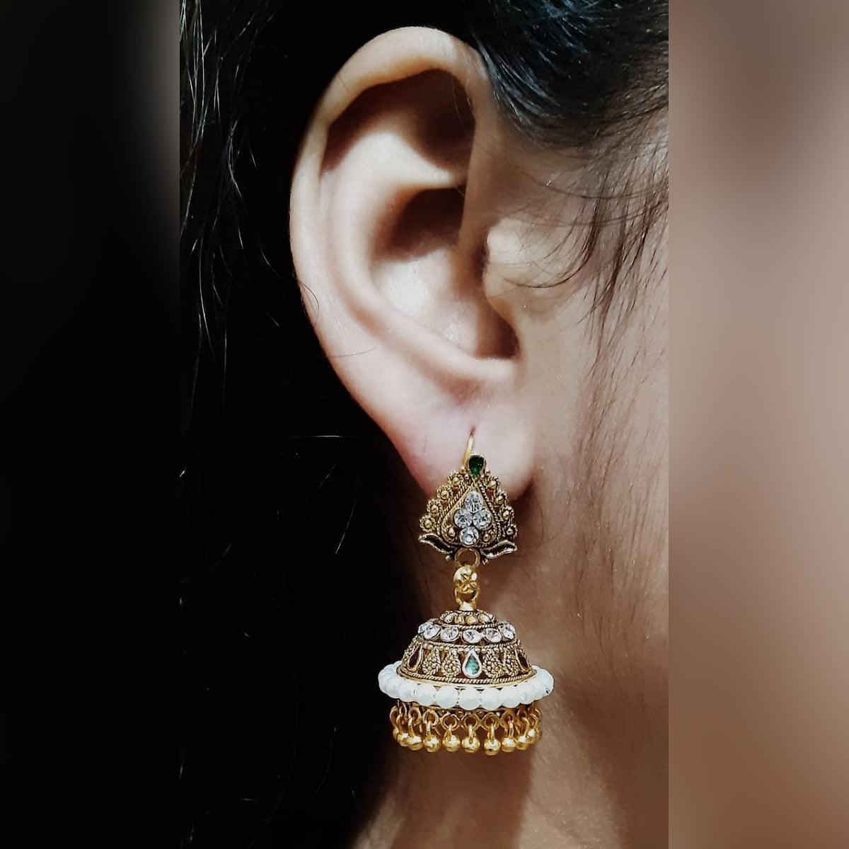 High Quality Antique Jhumki Wedding Trendy Earring – Earrings Online in Pakistan | Hanaya
