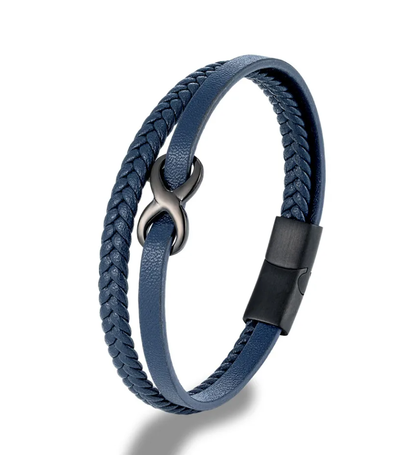 Premium Cuff Bracelet Leather Style Bracelet Stylish Multilayer Braided Leather Bracelets Wristband for Men, Couples Jewel...