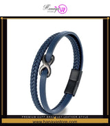 Premium Cuff Bracelet Leather Style Bracelet Stylish Multilayer Braided Leather Bracelets Wristband for Men, Couples Jewel...