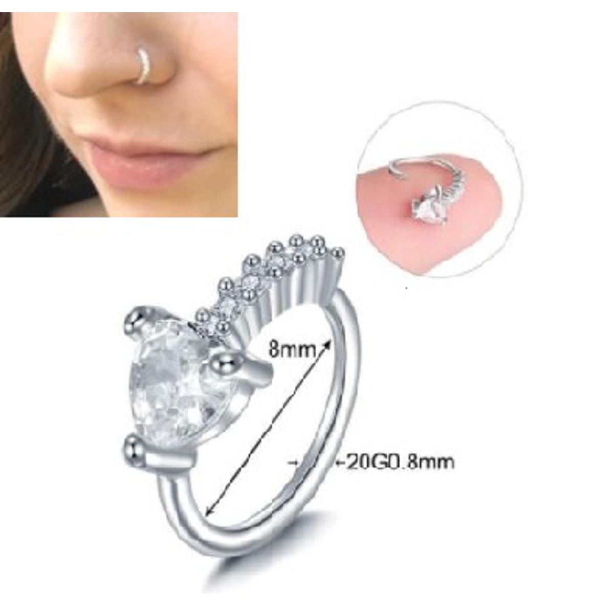Piercing 1 PIECE 0.8mm Nose Ring Body Jewelry – Image 6 of 9