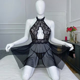 One Size Premium Quality Women Nightdress One Size Lingerie Sleepwear Babydoll Chemise Lace Bralette Comfortable Home Wear Bodycon Nightgown Bridal Wear Nightwear Bridalwear – Image 3 of 4