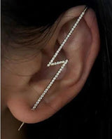 Pair of Needle Ear Wrap Hook Classy Royal Party Trendy Earring – Image 2 of 2