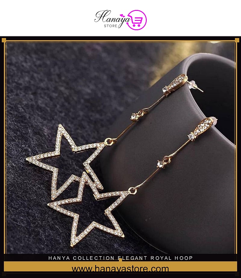 Hanya Collection Elegant Royal Hoop Classy Earring – Accessories Online in Pakistan | Hanaya