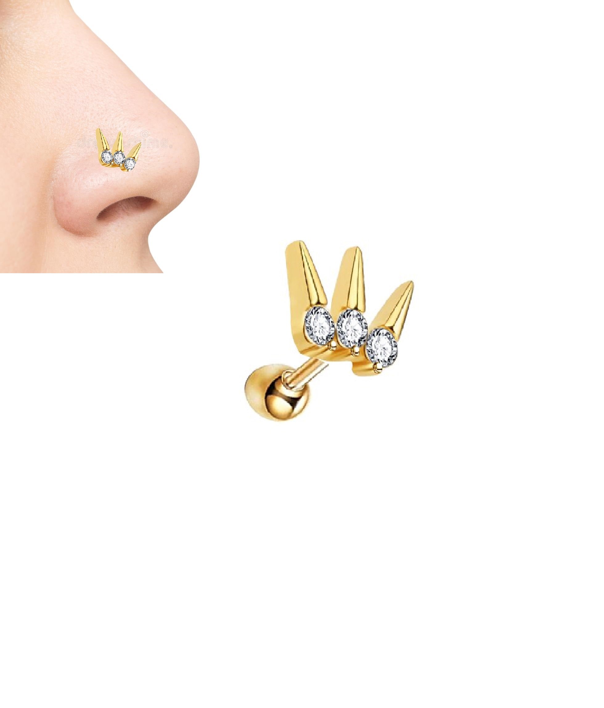 Helix Piercing Nose Ring 1pc Lightweight Fashion Body Jewelry – Helix Tragus Daith Conch Body Piercing Jewelry Pakistan | Hanaya Store