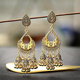 Trendy Classy Turkish Jhumka Antique Style Tassel Earring – Image 3 of 3