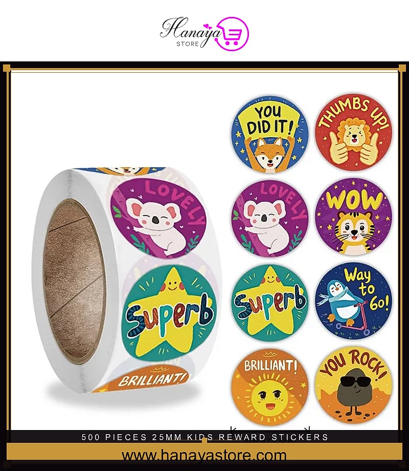 500 Pieces 25mm KIDS REWARD STICKERS For School Teacher Kids Student Stationery Stickers Kids – Stickers Online in Pakista...