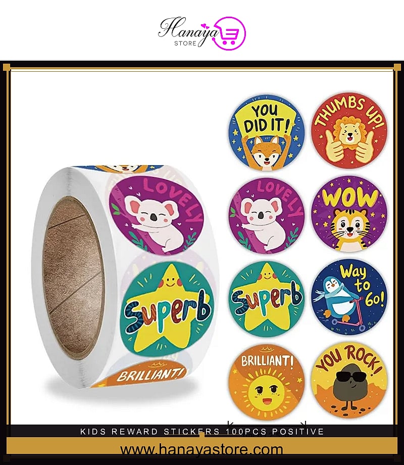 Kids Reward Stickers 100pcs – Positive Words, Motivational Stickers for Students & Teachers – Stickers Online in Pakistan ...