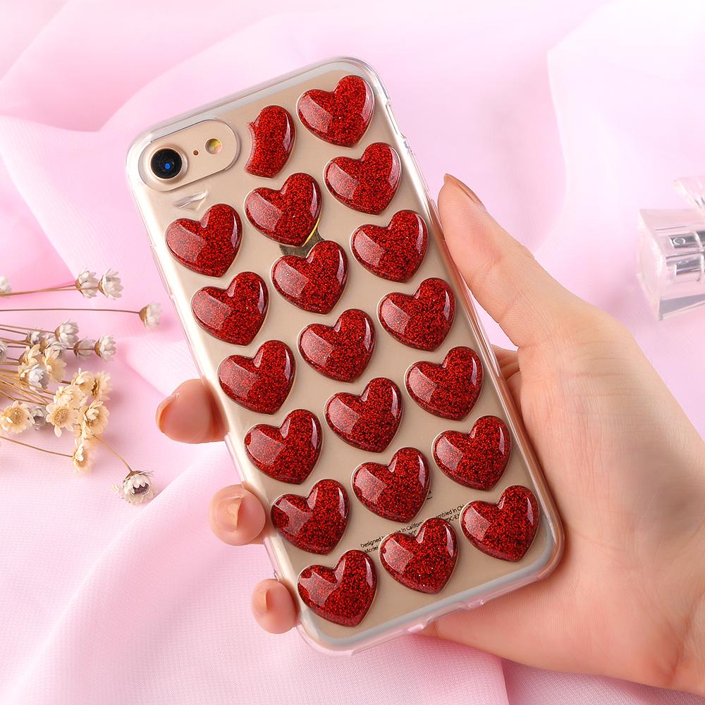 Trendy 3D Heart Soft Case Compatible for APPLE IPHONE X/XS – Close Up – Accessories | Hanaya Pakistan