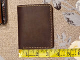 Genuine Leather Wallet for Men | Crazy Horse Pull-Up Cowhide Bifold Wallet with Card Slots & Cash Compartment