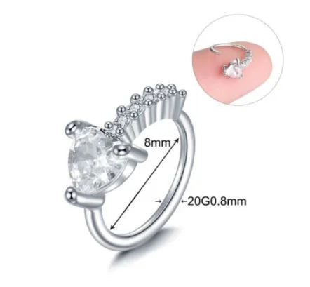 Piercing 1 PIECE 0.8mm Nose Ring Body Jewelry – Image 7 of 9