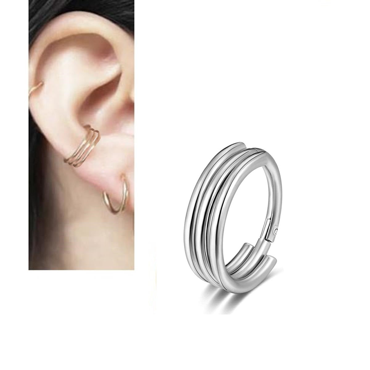 Piercing 1 Piece Cartilage Helix Stud Ear Piercing Plug Steel Earring