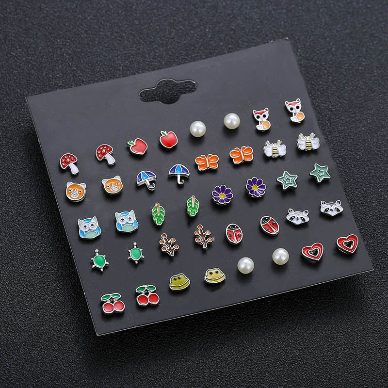 20 Pairs Metal High Class Trendy Fashionable Earring Set For Girls – Earrings Online in Pakistan | Hanaya
