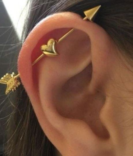 Steel 38mm Ear Plug 14G Piercing Industrial Cartilage Ear Jewelry Trendy Earrings – Earrings Online in Pakistan | Hanaya