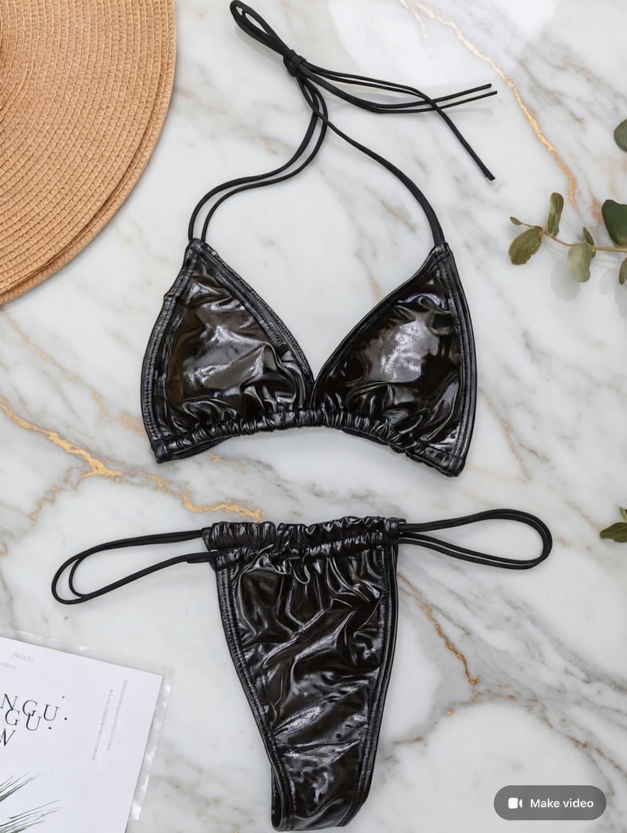 One Size Premium Quality Women Nightdress Bra Panty Lingerie Faux PU Sleepwear Babydoll Chemise Lace Bralette Comfortable ...