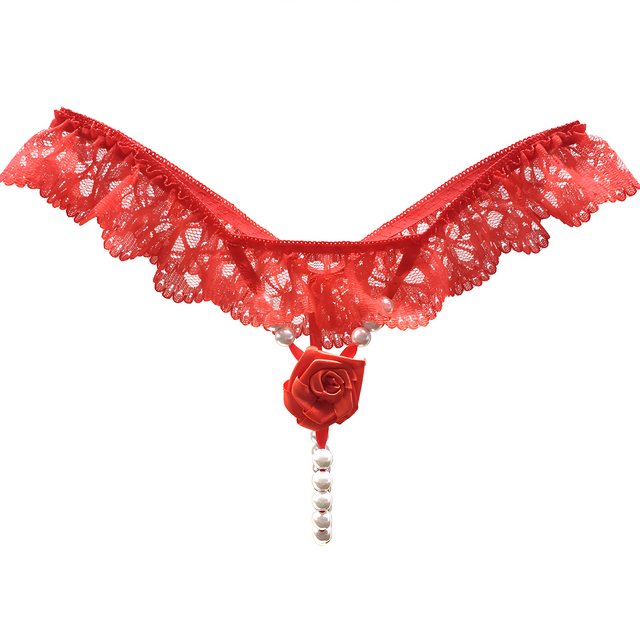 High Premium One size Quality Thong Panty Underwear G-STRING Pearl Panties Underwear Underpants Lingerie For Girls Women L...