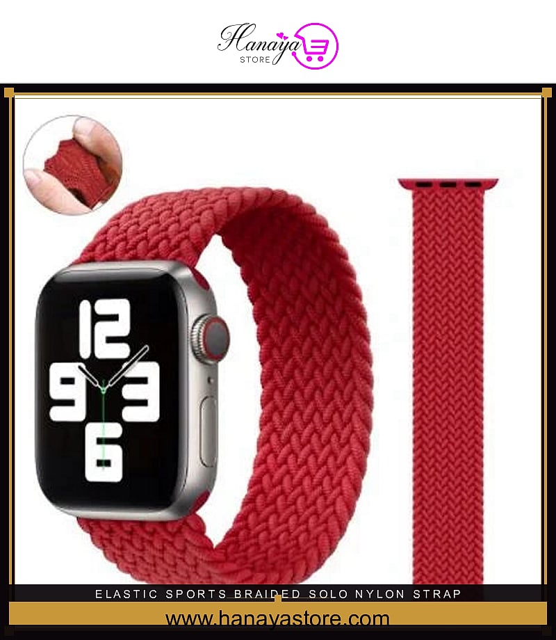 Elastic Sports Braided Solo Nylon Strap Apple Watch Strap Elegant 42/44mm Series 1/2/3/4/5/6 – Accessories Online in Pakis...