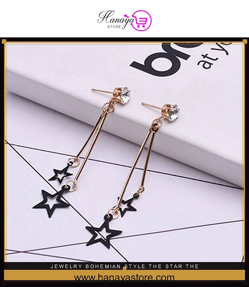 Jewelry Bohemian Style The Star The Tassel of The Droplets Earring – Earrings Online in Pakistan | Hanaya