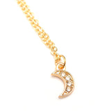 Crescent Moon Necklace Half Moon Pendant – Image 3 of 5