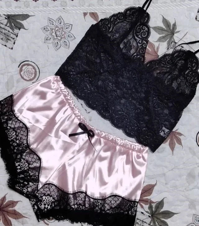 Premium Quality Nightdress Pajama Pajamas Set Stretch Body Con Mini Dress Sleepwear Lingerie Nightgown – Image 5 of 6