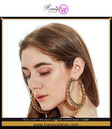 Big Lightweight Chain Earrings 70MM – High Quality Elegant Stylish Design – Earrings Online in Pakistan | Hanaya