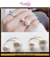 2 Rings Trendy Hot Fashion Imitation Pearl Size Adjustable