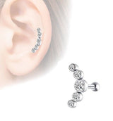 1 Piece Cartilage Helix Stud Crystal Tragus Ear Piercing Plug Earring – Image 6 of 6