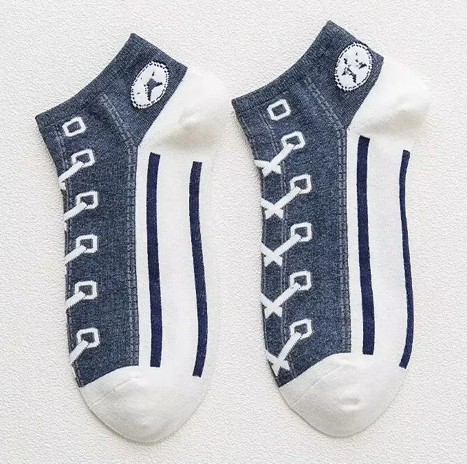 Women Men Unisex Short Ankle Socks Thin Comfy Non Slip Boat Socks for Everyday Wear – Image 3 of 3