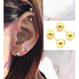 Stainless Steel 4mm Ear Plug – Piercing Barbell Cartilage Earring Jewelry – Close Up – Earrings | Hanaya Pakistan