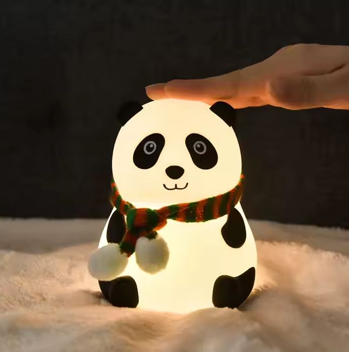 Panda Bear Love Silicone LED Night Light | Touch Control | Cute Cartoon Lamp for Kids Bedroom Decor – Accessories Online i...
