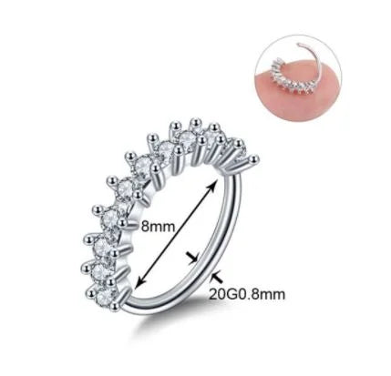 Piercing 1 PIECE 0.8mm Nose Ring Body Jewelry – Image 5 of 9