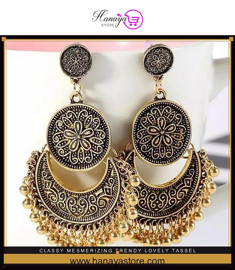 Classy Mesmerizing Trendy Lovely Tassel Earrings For Classy Diva – Earrings Online in Pakistan | Hanaya