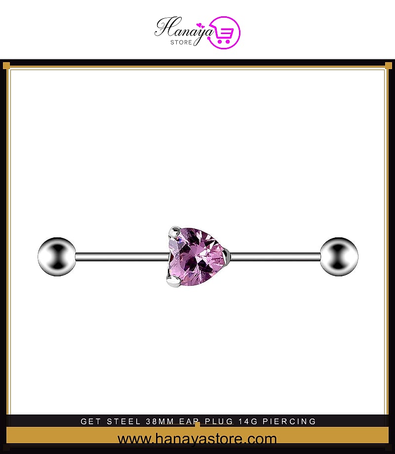 Get Steel 38mm Ear Plug 14G Piercing Industrial Cartilage Ear Jewelry Today – Earrings Online in Pakistan | Hanaya