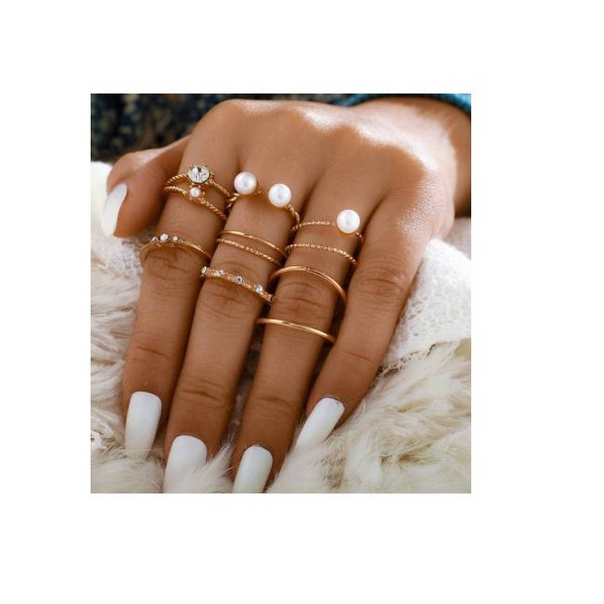 Fashion Trendy Jewelry Classy Ring Set For Women – Accessories Online in Pakistan | Hanaya
