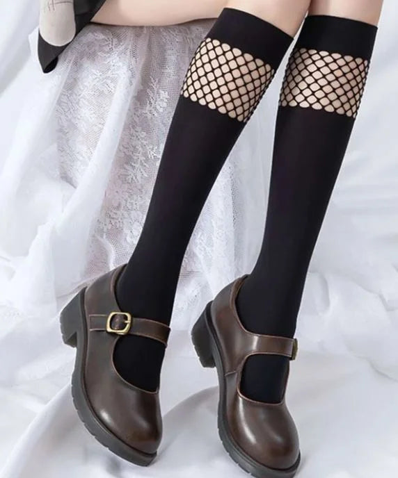 Trendy Women Breathable Fishnet Mid Sock Hollow Net women socks pair women socks fancy socks for women women socks cute