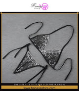 One Size (Fits:30-70 KGS) Premium Sleepwear Bridal Wear Bra set Lingerie Set Women Underwear Bikini Three-point Set (weigh...