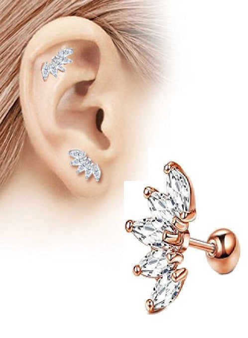 1 Piece Cartilage Helix Stud Tragus Ear Piercing Plug Crystal Earring – Accessories Online in Pakistan | Hanaya