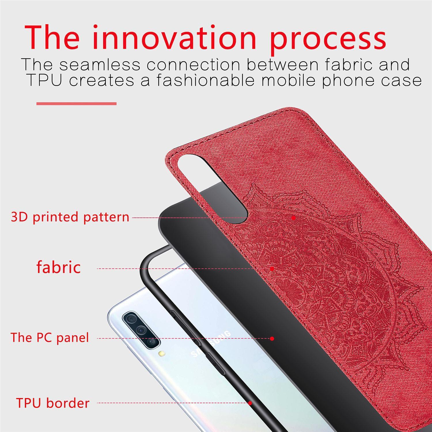 Super Classy Cloth Embossed Shockproof Case Compatible for Samsung S10 – Close Up – Accessories | Hanaya Pakistan