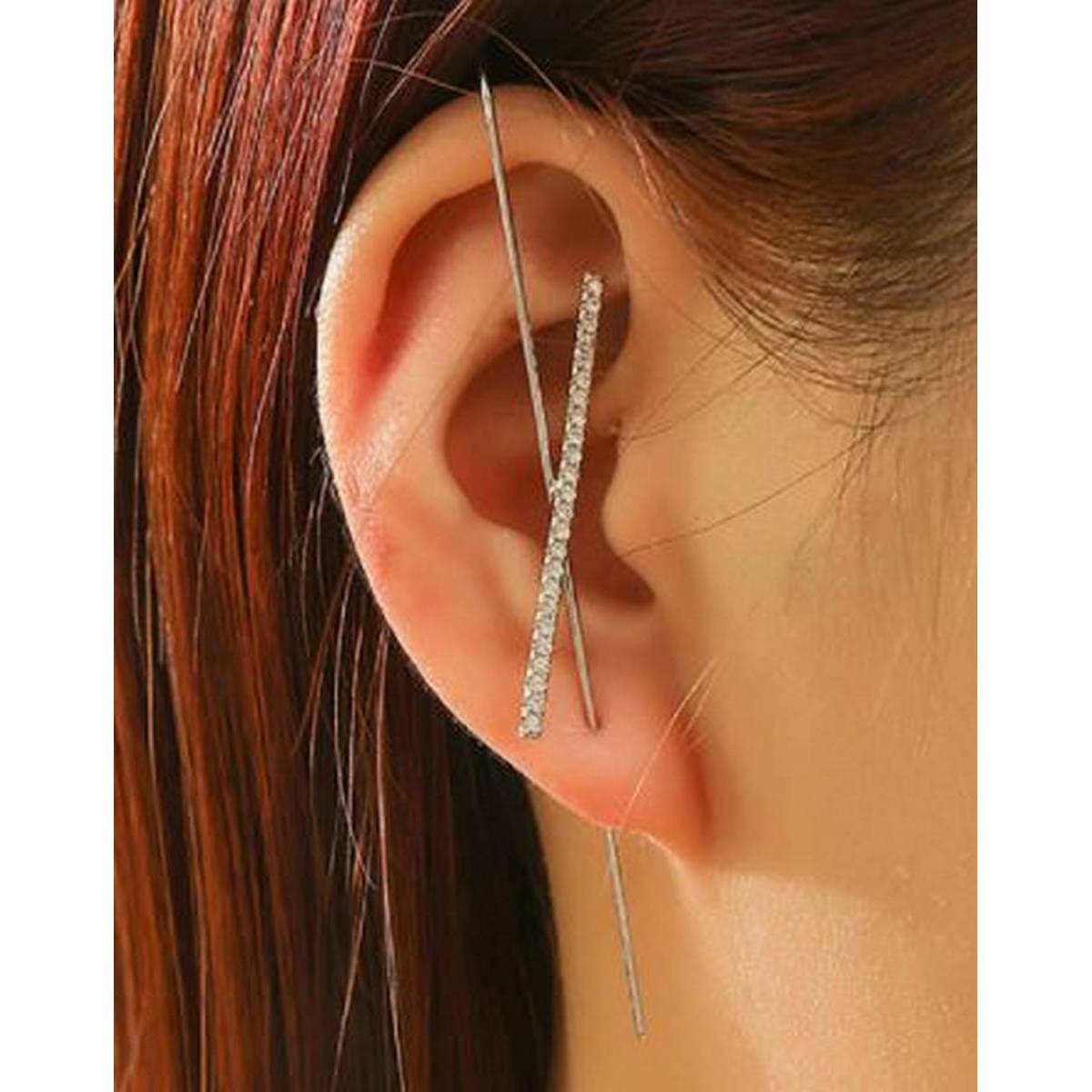 High Quality Pair Needle Ear Wrap Hook Elegant Royal Party Trendy Earrings – Earrings Online in Pakistan | Hanaya